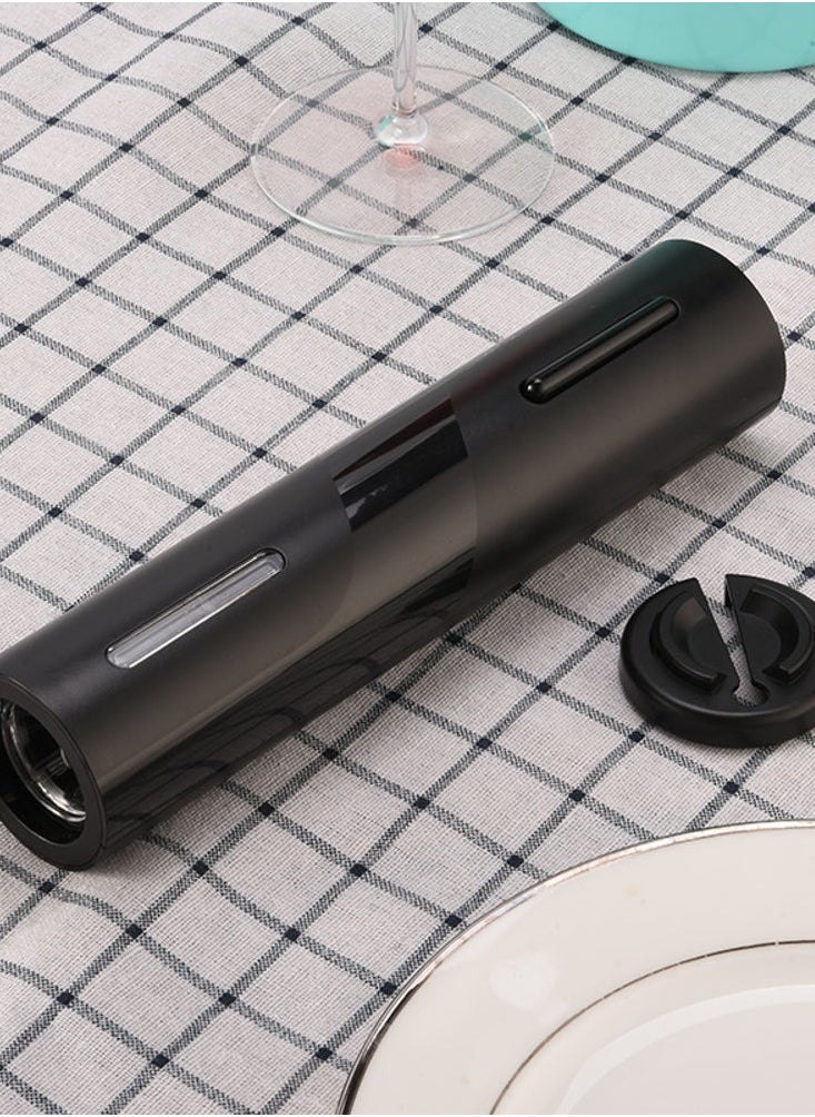 Beram - Electric Wine Opener Pump, Automatic Corkscrew, Bottle and Cork Opener, Rechargeable Type C, Matte CoatED, Red Light Indicator, Black - Image 1