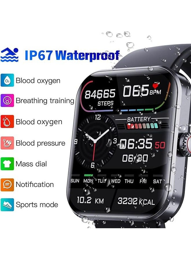 F57l Blood Glucose Monitor All Day Watch Heart Rate and Blood Pressure Monitor Bluetooth Fashion Smart Watch Blood Pressure Oxygen Monitor - Image 2
