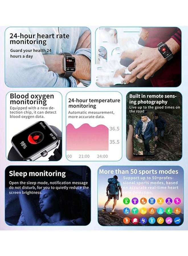 F57l Blood Glucose Monitor All Day Watch Heart Rate and Blood Pressure Monitor Bluetooth Fashion Smart Watch Blood Pressure Oxygen Monitor - Image 3
