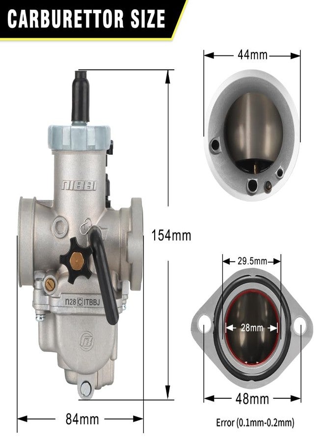 NIBBI PEZ28 Carburetor with Carb Jets High Performance 30mm Carburetor - Pit Dirt Bike ATV Scooter Moped - Image 2