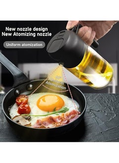 OIL Brand 2 in 1 Glass Oil Sprayer and Dispenser with Kitchen Oil Dispenser, Premium Oil Bottle for Air Fryer, Salad, Frying, Grilling  - Image 4