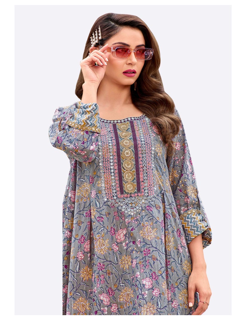 SARA - Sara Floral Printed Jalabiya - Image 1