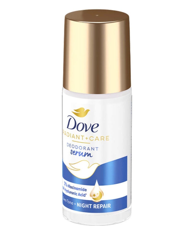 Dove Radiant + Care Deodorant Serum 45ml – 3% Niacinamide + 4X Hyaluronic Acid, Brightening, Hydrating & Long-Lasting Freshness - Image 2