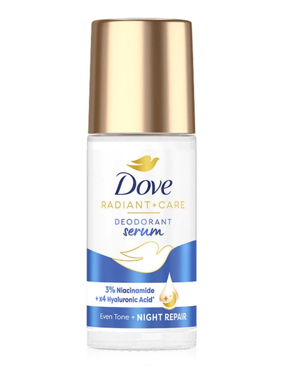 Dove Radiant + Care Deodorant Serum 45ml – 3% Niacinamide + 4X Hyaluronic Acid, Brightening, Hydrating & Long-Lasting Freshness