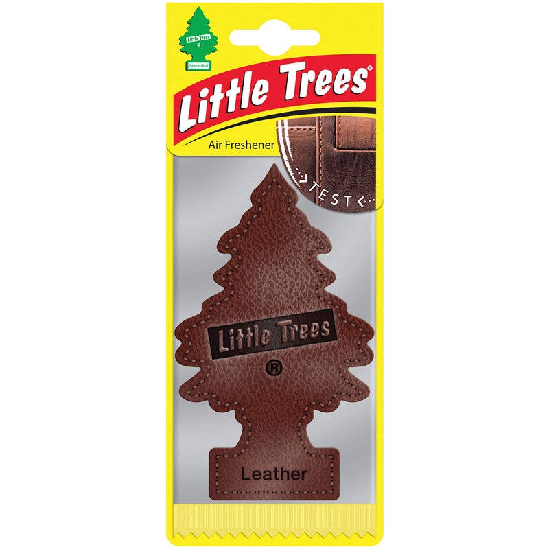 Little Trees Air Freshener Tree MTR0016 Leather Fragrance For Car Home Boat Caravan - Single Pack, Brown - Image 2