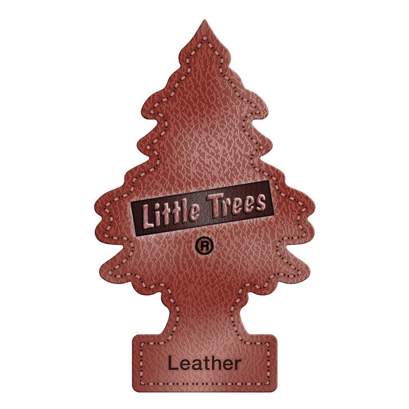 Little Trees Air Freshener Tree MTR0016 Leather Fragrance For Car Home Boat Caravan - Single Pack, Brown - Image 1
