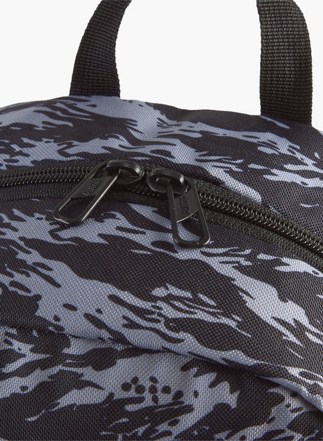 PUMA Logo Print School Backpack with Adjustable Straps and Zip Closure  - Image 4