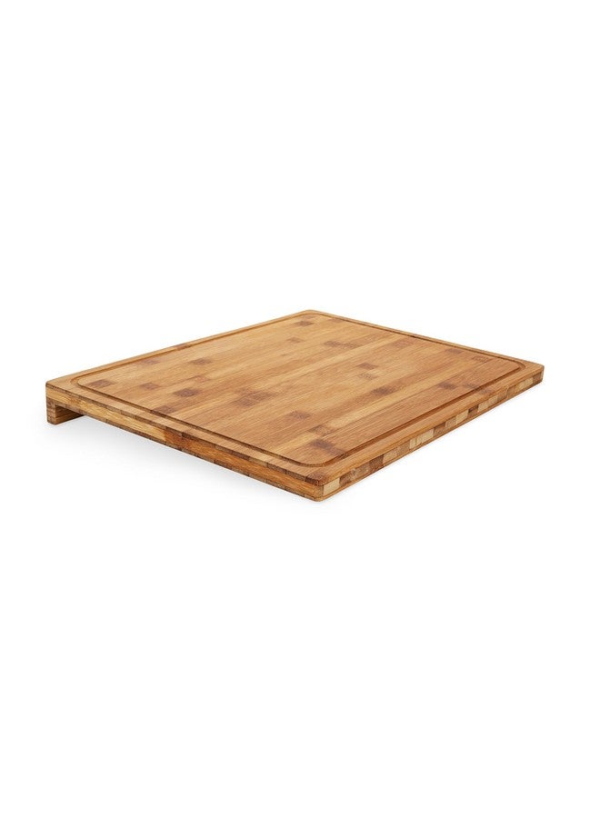 Camco Camco Bamboo Cutting Board with Counter Edge | Perfect for Vegetables, Fruits, Meats, and Cheeses | Measures 18-inches x 14-inches x 1-3/4-inches (43545), Brown - Image 1