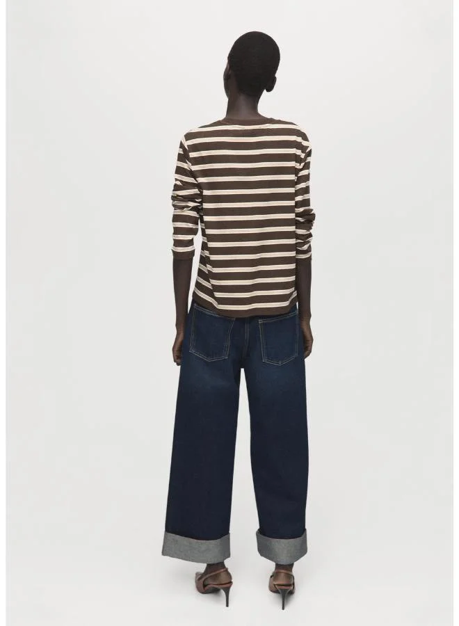Mango Long-Sleeved Striped T-Shirt