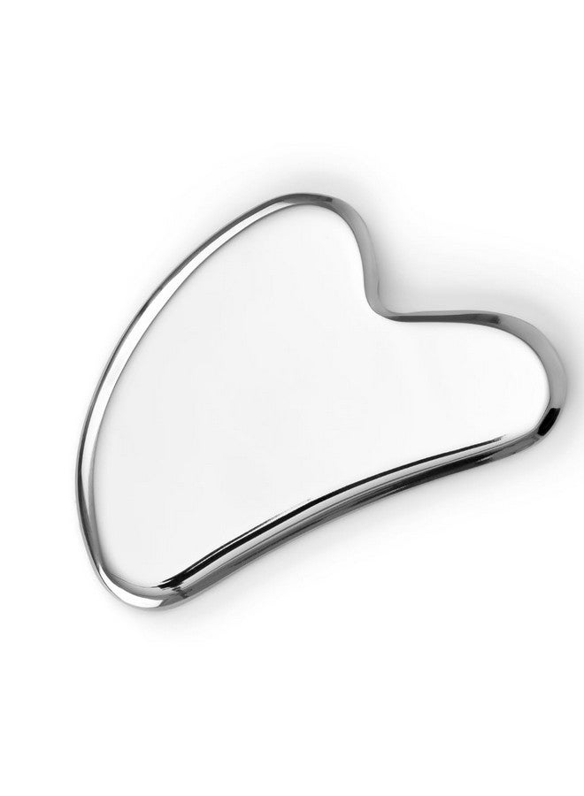 Sacheu Stainless Steel Gua Sha - Metal Gua Sha, Gua Sha Facial Tools Stainless Steel, Reduce Puffiness, Lymphatic Drainage, Facial Tension, Durable Stainless Steel Gua Sha Tool with Travel Pouch - Image 1