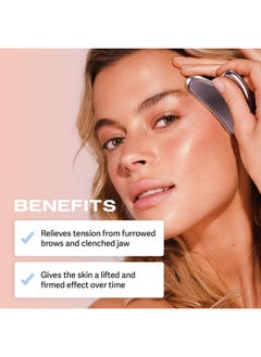 Sacheu Sacheu Stainless Steel Gua Sha - Metal Gua Sha, Gua Sha Facial Tools Stainless Steel, Reduce Puffiness, Lymphatic Drainage, Facial Tension, Durable Stainless Steel Gua Sha Tool with Travel Pouch  - Image 4