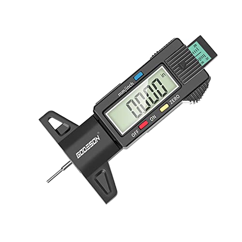 GODESON Tire Tread Depth Gauge,Digital Tire Tread Depth Gauge in 1Inch/25.4mm with Color-Coded Bar, Easy Read Tire Depth Gauge for Cars, Trucks, Motorcycles - Image 1