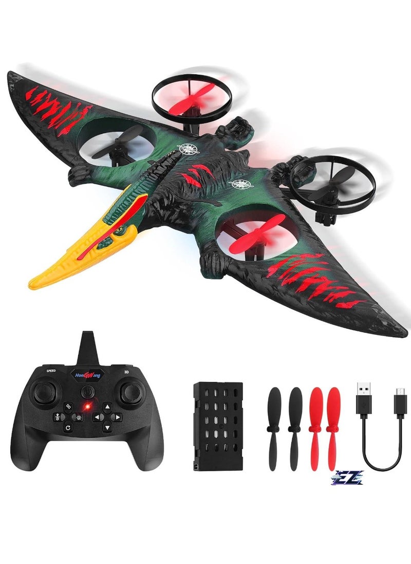 ELTRAZONE - RC Aeroplane 2.4GHz Remote Controlled Aeroplane L0713 Quadcopter, Floating Fighter Aircraft RTF for Beginners, Children & Adults, USB Charging, Green – Easy to Fly, Fun for All Ages - Image 1