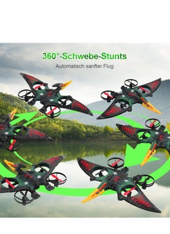 ELTRAZONE RC Aeroplane 2.4GHz Remote Controlled Aeroplane L0713 Quadcopter, Floating Fighter Aircraft RTF for Beginners, Children & Adults, USB Charging, Green – Easy to Fly, Fun for All Ages  - Image 3