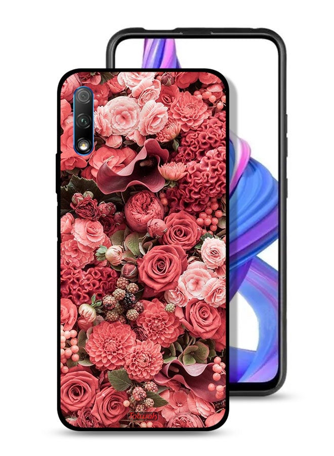 Tolwak Honor 9X (China) Protective Case Cover Peach Roses - Image 1