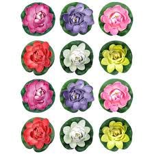 brown leaf Lotus Floating Flower Popular Decorative Multicolored Small Size10 Cm Artificial Flowers Diwali Home Decoration Gift Item Set of 6 - Image 2