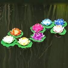 brown leaf Lotus Floating Flower Popular Decorative Multicolored Small Size10 Cm Artificial Flowers Diwali Home Decoration Gift Item Set of 6 - Image 4