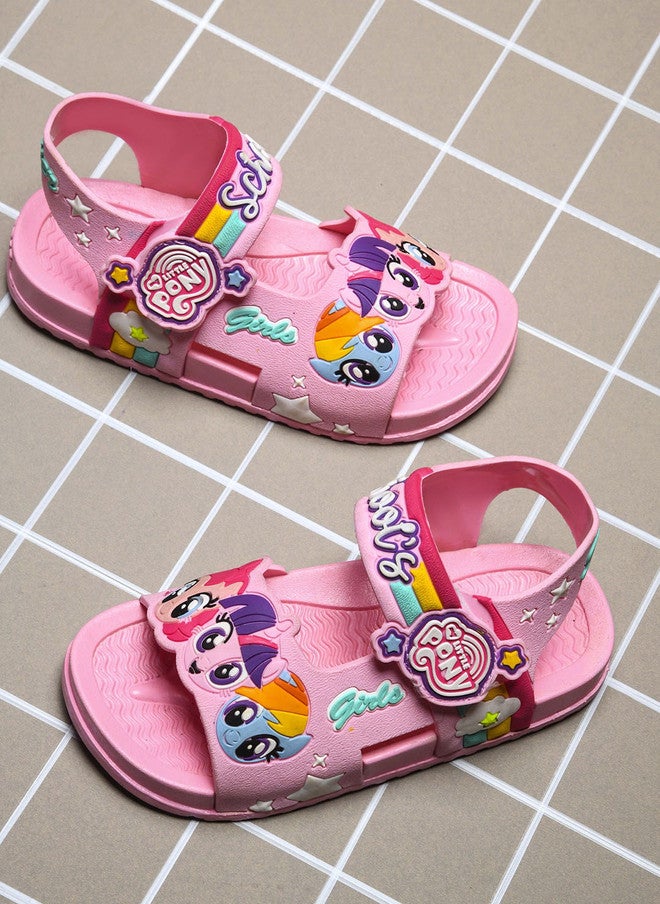 KATS My Little Pony Girls' Pink Comfort Sandals with Velcro Closure - Image 2
