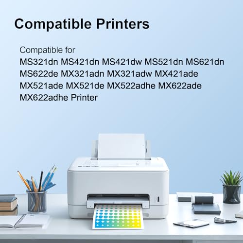 SAIBOYA High Yield 56F1000 Black Toner Cartridge Compatible with Lexmark MS321 MS421 MS521 MS621 MS622 MX321 MX421 MX521 MX522 MX622 Printers Black 6000 Pages - Image 3