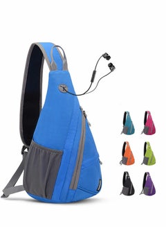 Excefore Sling Bag for Women Men Crossbody Backpack Hiking Daypack Multipurpose Cross Body Chest with Hidden Earphone Hole  - Image 1