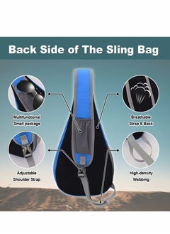 Excefore Sling Bag for Women Men Crossbody Backpack Hiking Daypack Multipurpose Cross Body Chest with Hidden Earphone Hole  - Image 3