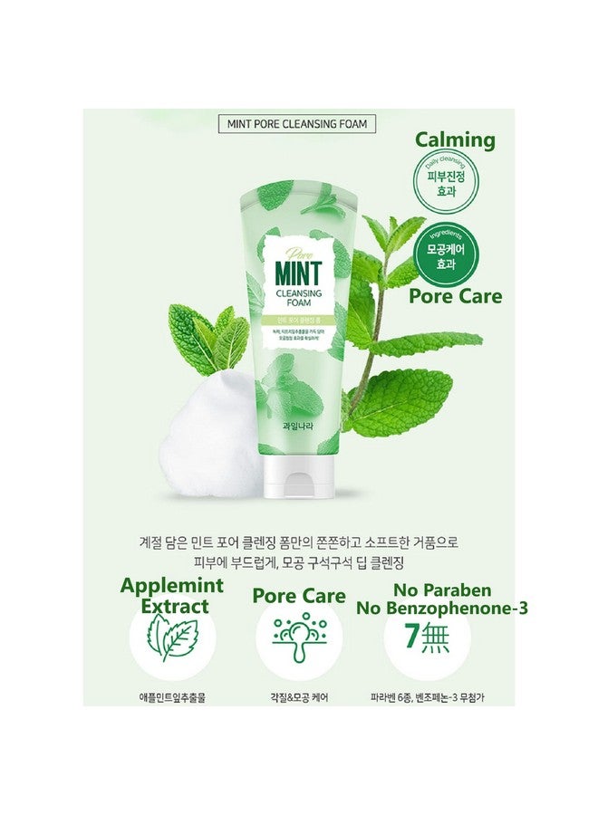 جاشينا ستوري غسول الوجه الكوري برغوة التنظيف بنكهة النعناع من غاشينا ستوري (مجدد)، منظف الوجه الكوري ينعش البشرة المعرضة لحب الشباب 130 جم/4.58 أونصة كوايلنارا (عبوة واحدة) - Image 2