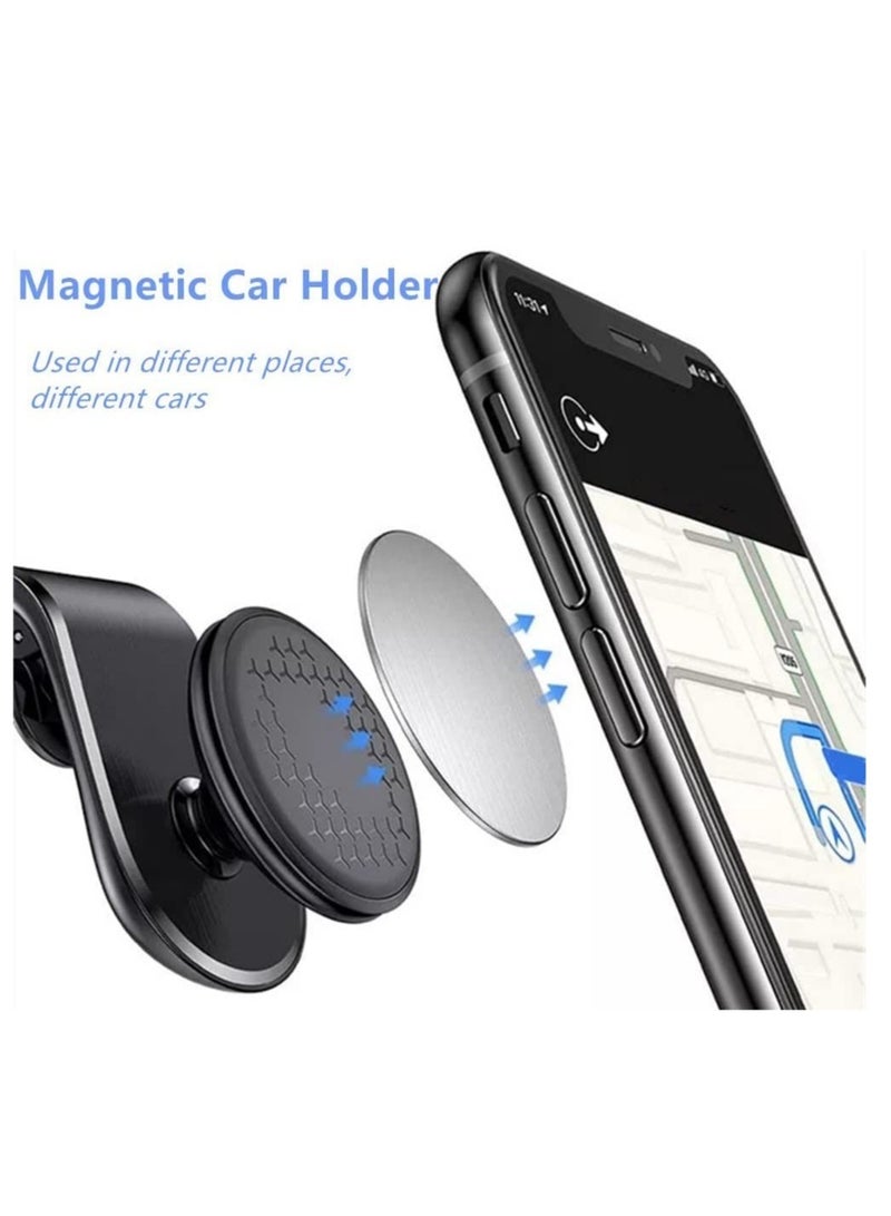 ELTRAZONE Car Phone Holder, Universal Car Air Vent Mobile Phone Holder, 360 Degree Rotating Universal Magnetic Car Mount Holder, Magnetic Mobile Phone Holder - Image 2