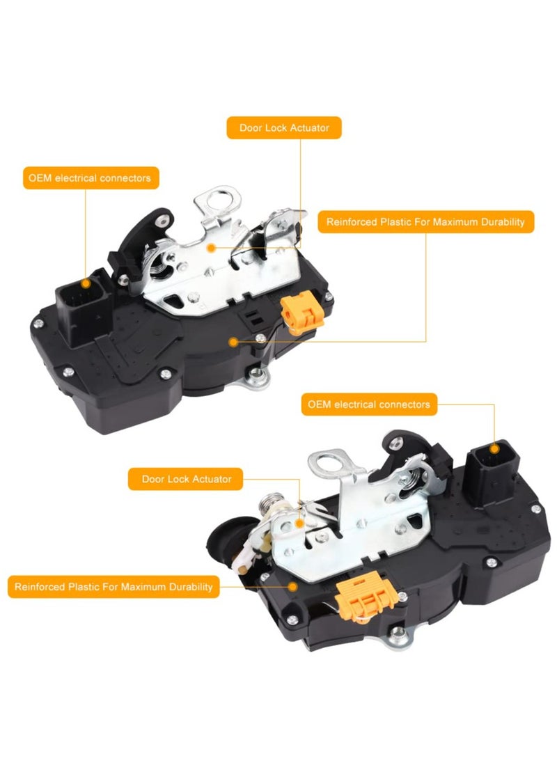 TLAXCA - Power Door Lock Actuator Front Rear Right  Left for Chevy Suburban Silverado Tahoe Avalanche, for GMC Sierra Yukon XL, for Cadillac Escalade ESV EXT 2007-2009, OE 931-304 931-303 931-109 931-108 4pcs - Image 1