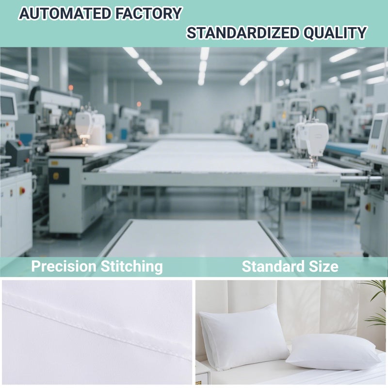 ZPECC White Pillow Cases Bulk 24 Pack - Standard Pillowcases with Envelope Closure, Soft Brushed Microfiber Pillow Cover for Hotel Airb&bs Hospital Bedding Essential - Image 4