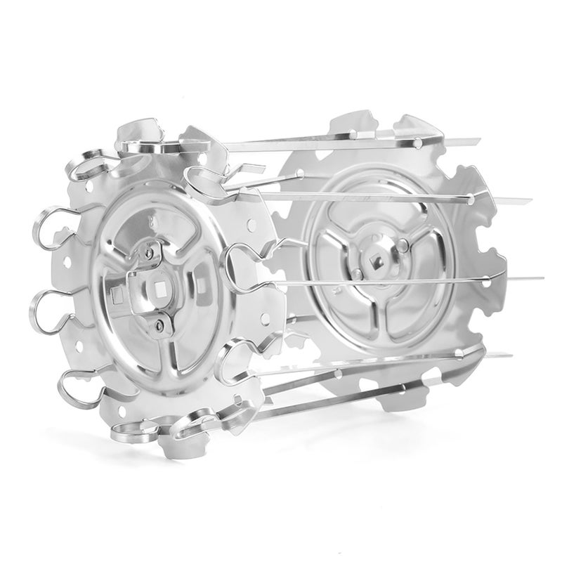 Stainless Steel Roaster Electric Oven Barbecue Skewers Needle Cage Set BBQ Grill Accessory - Image 1