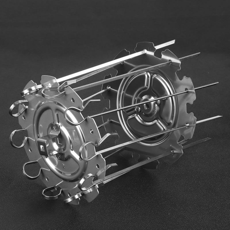 Stainless Steel Roaster Electric Oven Barbecue Skewers Needle Cage Set BBQ Grill Accessory - Image 2