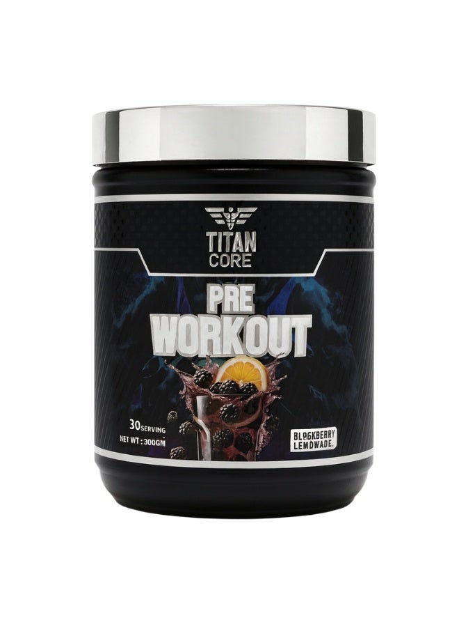 Titan core pre-workout blackberry lemonade flavour 300g