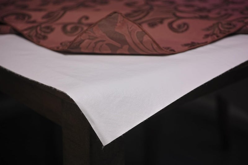 YOURTABLECLOTH Deluxe Cushioned Heavy Duty Table Pad with Flannel Backing 52" X 90"Rectangle White - Image 3