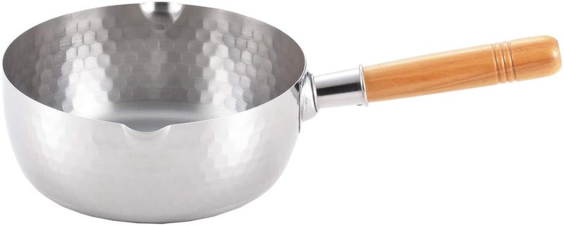 Jolfay Heavy Duty Frying Pan Steel with Wood Handle 2-LTR, Saucepan, Tadka Pan/Vaghar/Chounk for Frying Dal/Spices/Chinese Wok with Handle 22 Cm X 40 Cm, Non-Coated & Non-Stick, Gas Stove Compatible - Image 3