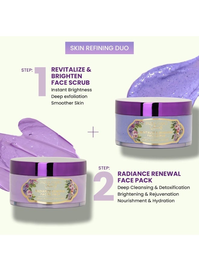 Parul Garg Beauty Face Pack & Scrub Combo for Glowing Skin & De-Tan | Removes Dead Skin & Blackheads | For Men & Women | Combo for All Skin Types | Men & Women | Pack of 2 - Image 3