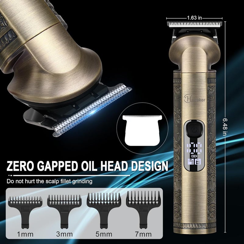 Hatteker Hair Trimmer Razor Beard Trimmer Nose Hair Trimmer T-Blade Trimmer Body Grooming Kit Waterproof Hair Razor for Men USB Rechargeable with Ultra Sharp Blade 8-in-1 - Image 5
