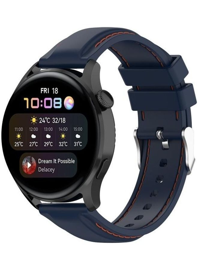 NIBEMINENT Silicone Replacement Watchband For Huawei Watch 3 / Pro 22mm Blue - Image 4