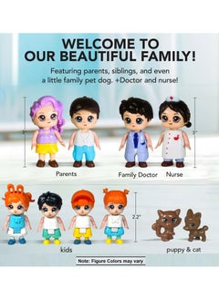 Dollhouse People Figures Playset Adorable Dollhouse Family Members With Pets Doctor And Nurse. Little People Figures Doll House Accessories Toys - pzsku/Z49270E6CEE661870BB8AZ/45/_/1720004625/cffe587f-a1a1-42f4-95ea-40709fcffcdc