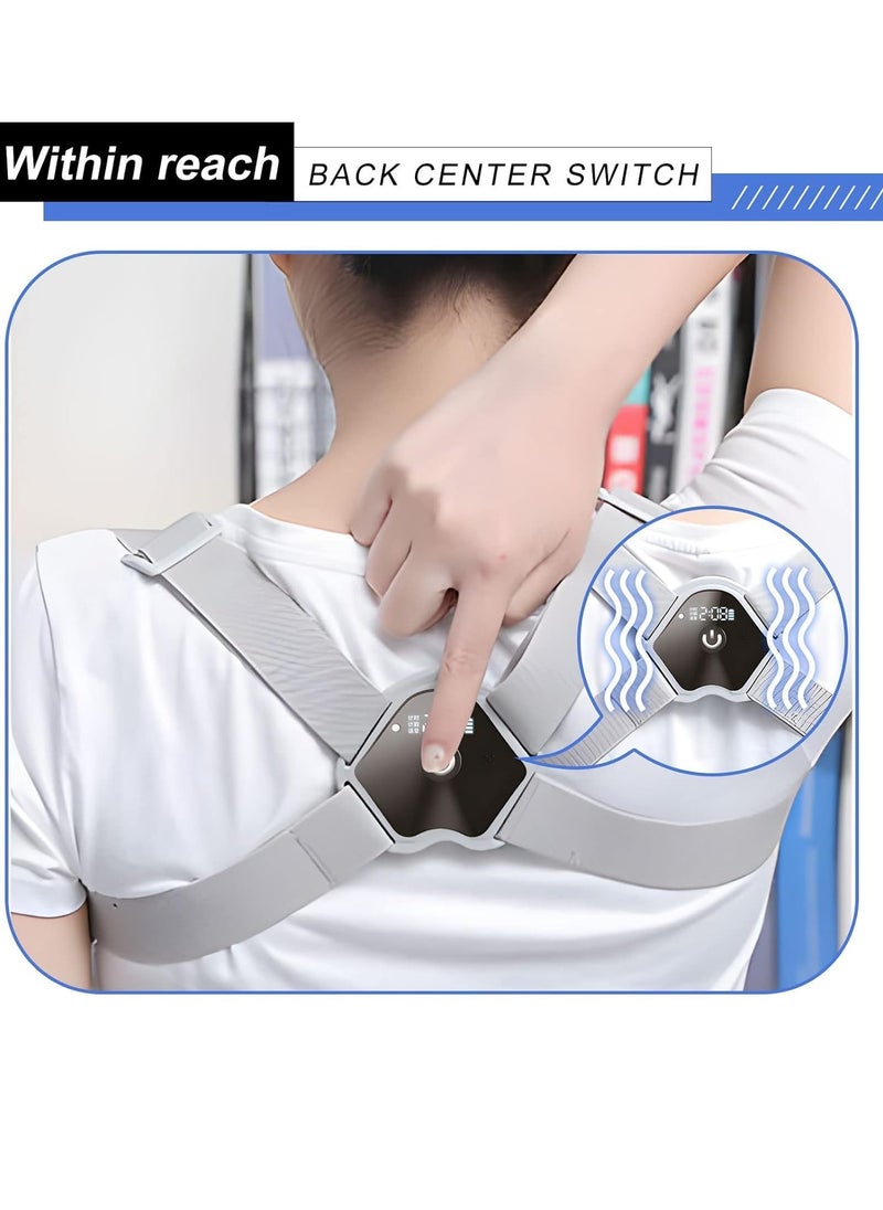 SYOSI Intelligent Inductive Posture Corrector for Men Women Kids Adjustable high elastic Back Straightener Upright Scoliosis and Hunchback Posture Corrector 26-54 Inchs  - Image 2