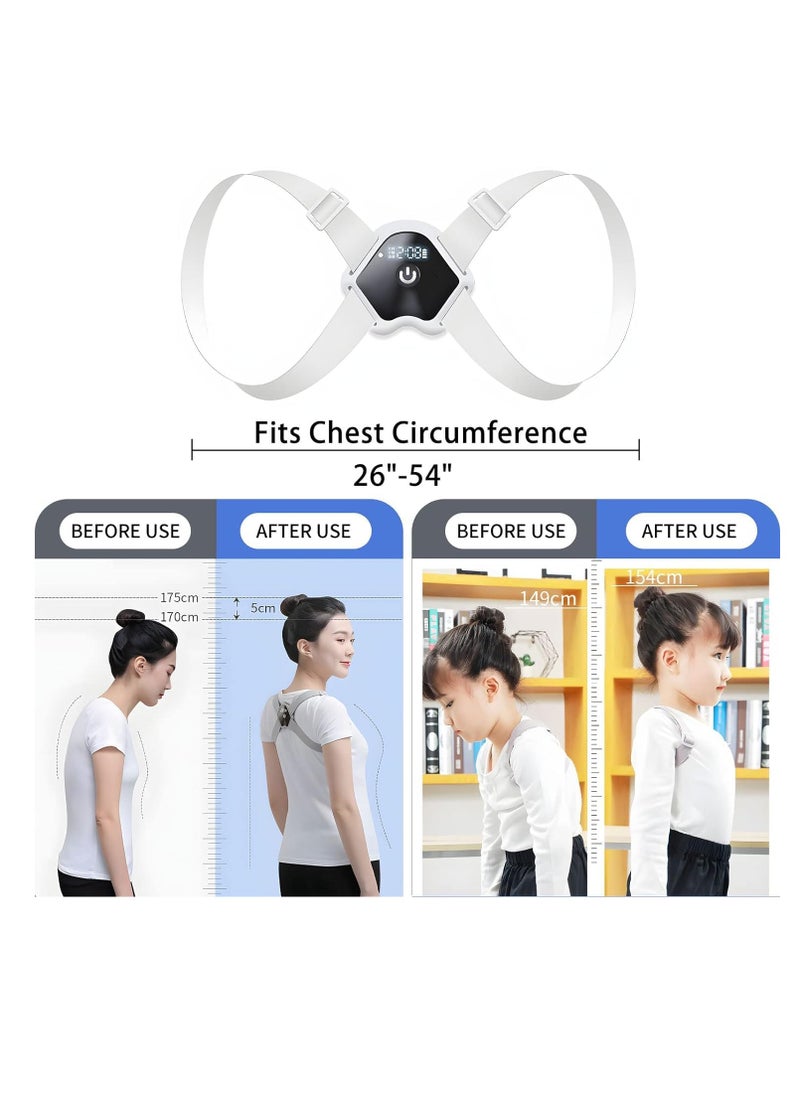 SYOSI Intelligent Inductive Posture Corrector for Men Women Kids Adjustable high elastic Back Straightener Upright Scoliosis and Hunchback Posture Corrector 26-54 Inchs  - Image 4