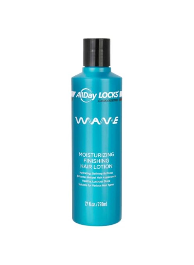 AllDay Locks Classic Wave Hair Lotion Lightweight Curl Cream for Frizz Control Hydration Curly Wavy Hair Styling Products for Women Men Lotion for Defining and Moisturizing 77 oz Bottle - Image 1