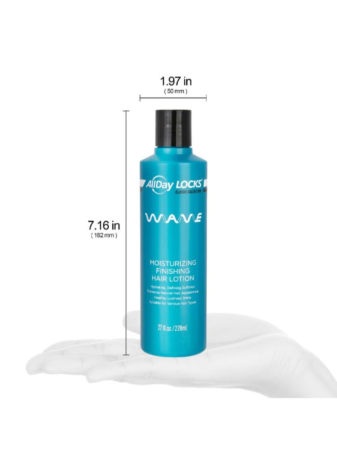 AllDay Locks Classic Wave Hair Lotion Lightweight Curl Cream for Frizz Control Hydration Curly Wavy Hair Styling Products for Women Men Lotion for Defining and Moisturizing 77 oz Bottle - Image 4