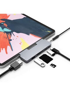 General USB C Hub for iPad Pro 2018 2020 11/12.9 inch, NewBEP 7-in-1 Hub Adapter with 4K HDMI, USB-C PD Fast Charging, 3.5mm & Type C Headphone Jack, USB 3.0, SD/TF Card Reader  - Image 1