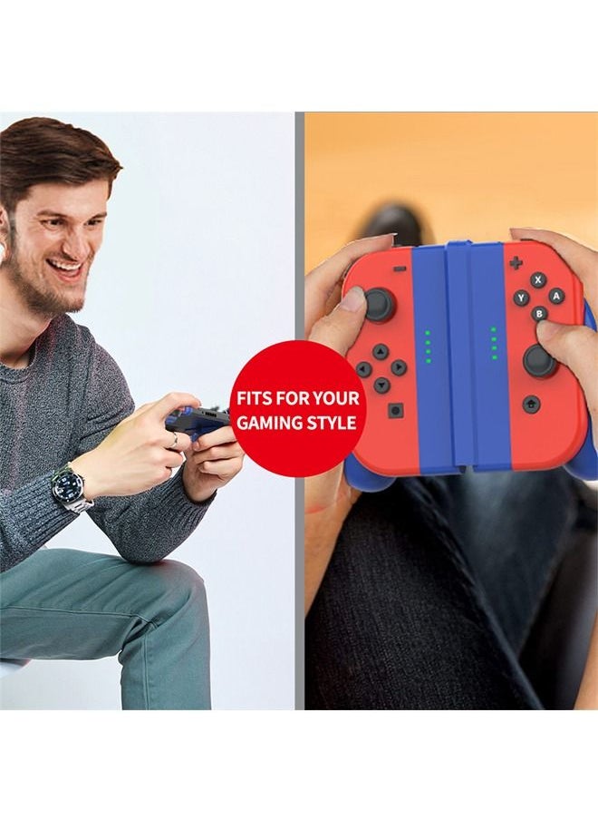 Flash Hawk - Joy-Con Comfort Grips for Nintendo Switch Controller,Joy-Con Controller Holder Blue - Image 1