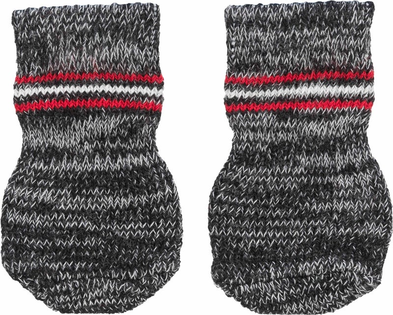 Trixie 19501 Non-Slip Grey Dog Socks, XS-S, 1 Pair - Image 5