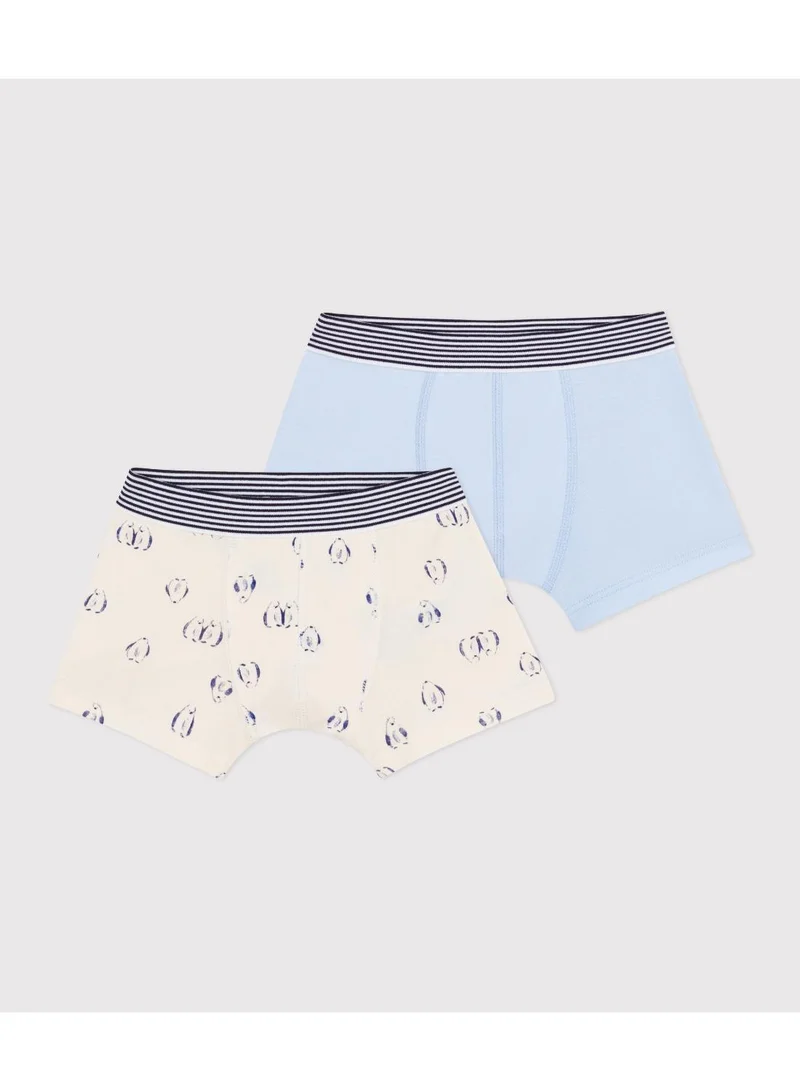 Petit Bateau Pack of children's penguin-print cotton boxers