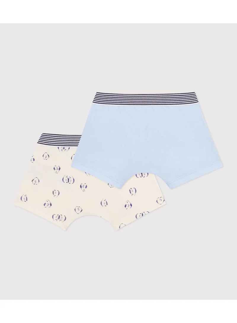 Petit Bateau Pack of children's penguin-print cotton boxers