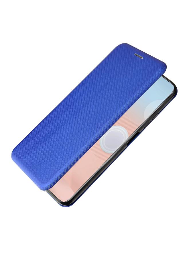 اس-توب جراب لهاتف HTC Desire 21 Pro مصنوع من ألياف الكربون مع قلاب أفقي مصنوع من مادة TPU + PC + جلد PU مع فتحة للبطاقات - Image 3