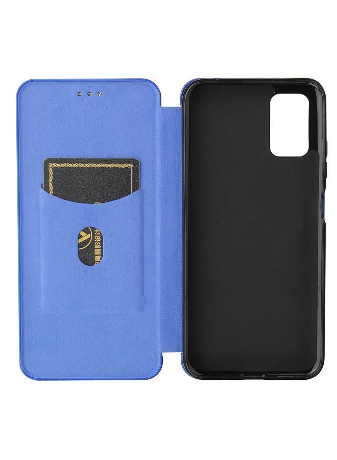 اس-توب جراب لهاتف HTC Desire 21 Pro مصنوع من ألياف الكربون مع قلاب أفقي مصنوع من مادة TPU + PC + جلد PU مع فتحة للبطاقات - Image 4