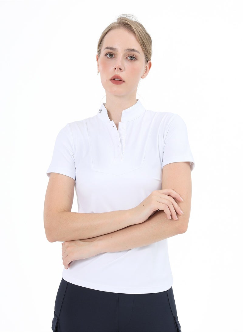 general Women Short Sleeve Equestrian T-shirts Summer Breathable Riding Horse Tops with M Pattern Equestrian Clothes - Image 1